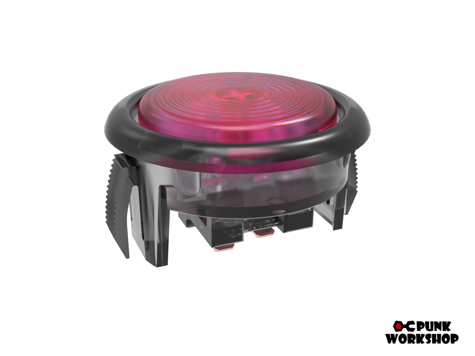 pink cap and a black base on a v1 button 30mm