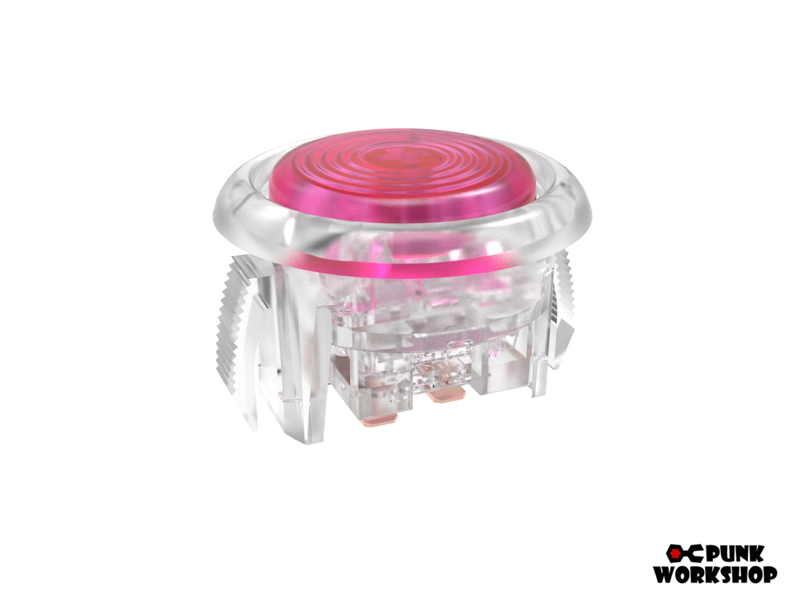 pink cap, white base on a v1 button 25mm