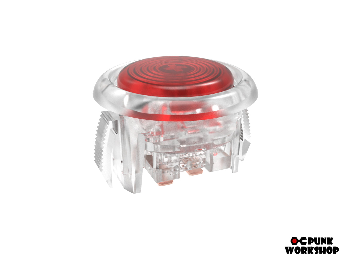 red cap, white base on a v1 button 25mm