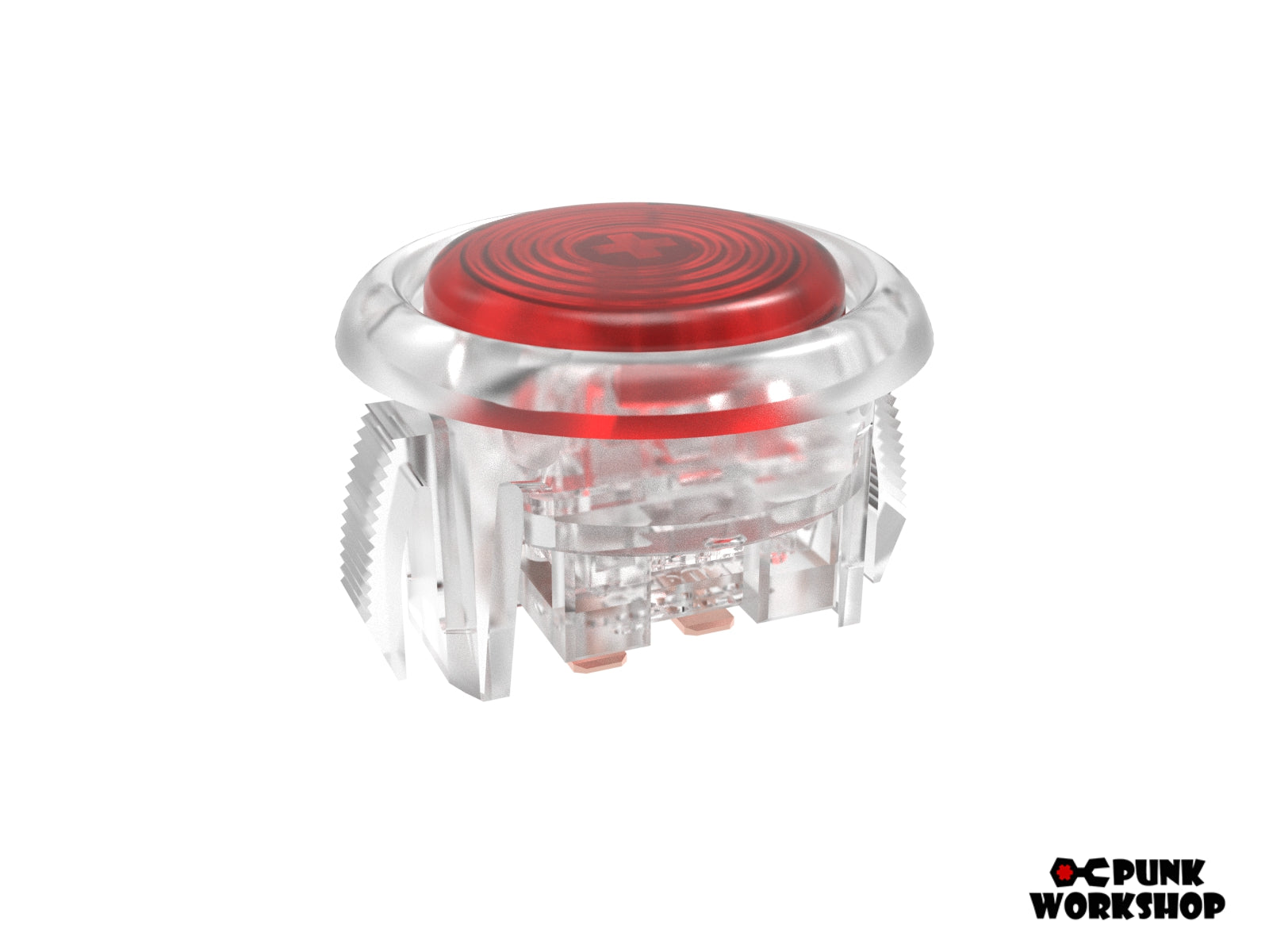 red cap, white base on a v2 button 25mm