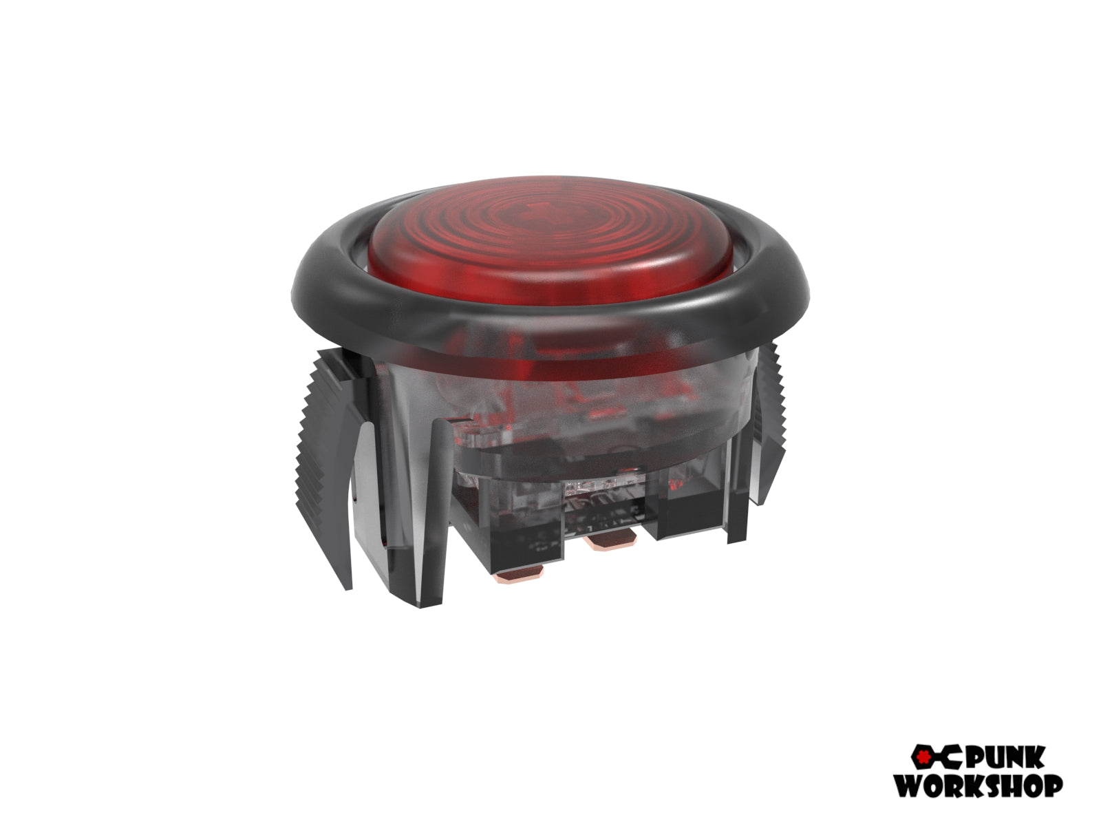 red cap, black base on a v1 button 25mm