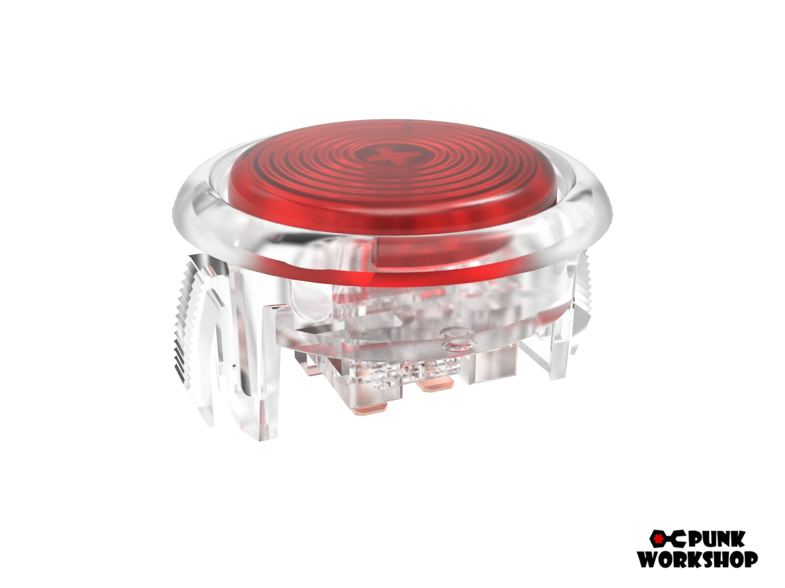 red cap, white base on a v2 button 30mm