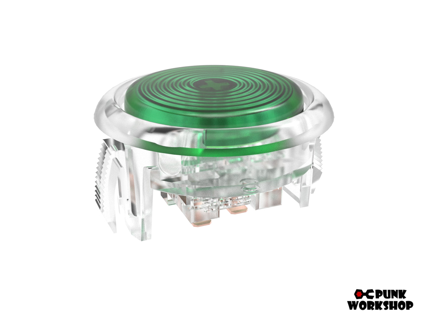 green case and white base for v1 button 30mm